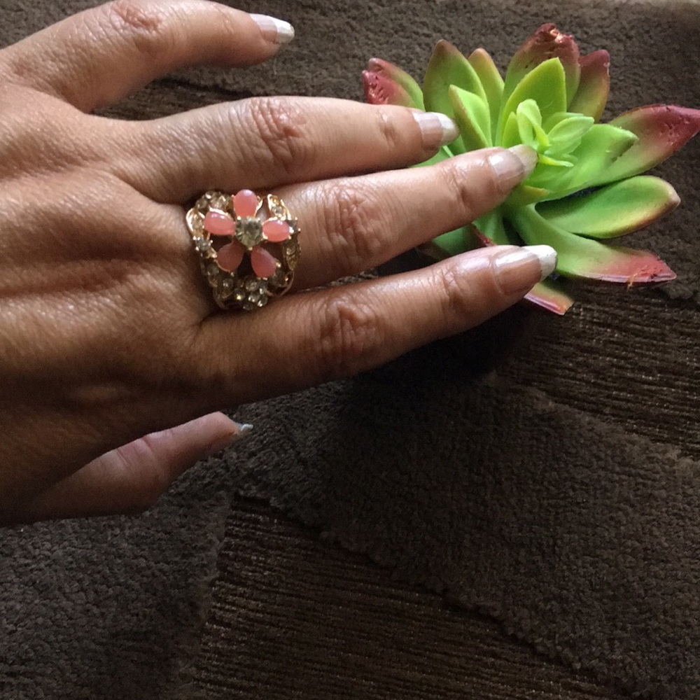 Pink Flower Ring